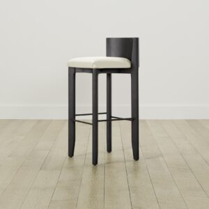 The Delancey Bar & Counter Stool - Pebbled Leather Swan