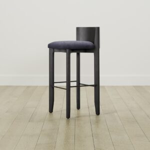 The Delancey Bar & Counter Stool - Performance Velvet Flannel
