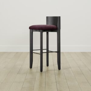 The Delancey Bar & Counter Stool - Performance Velvet Merlot