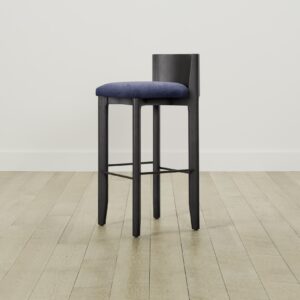 The Delancey Bar & Counter Stool - Performance Velvet Midnight