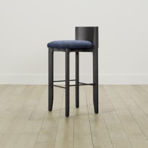 The Delancey Bar & Counter Stool - Performance Velvet Sapphire