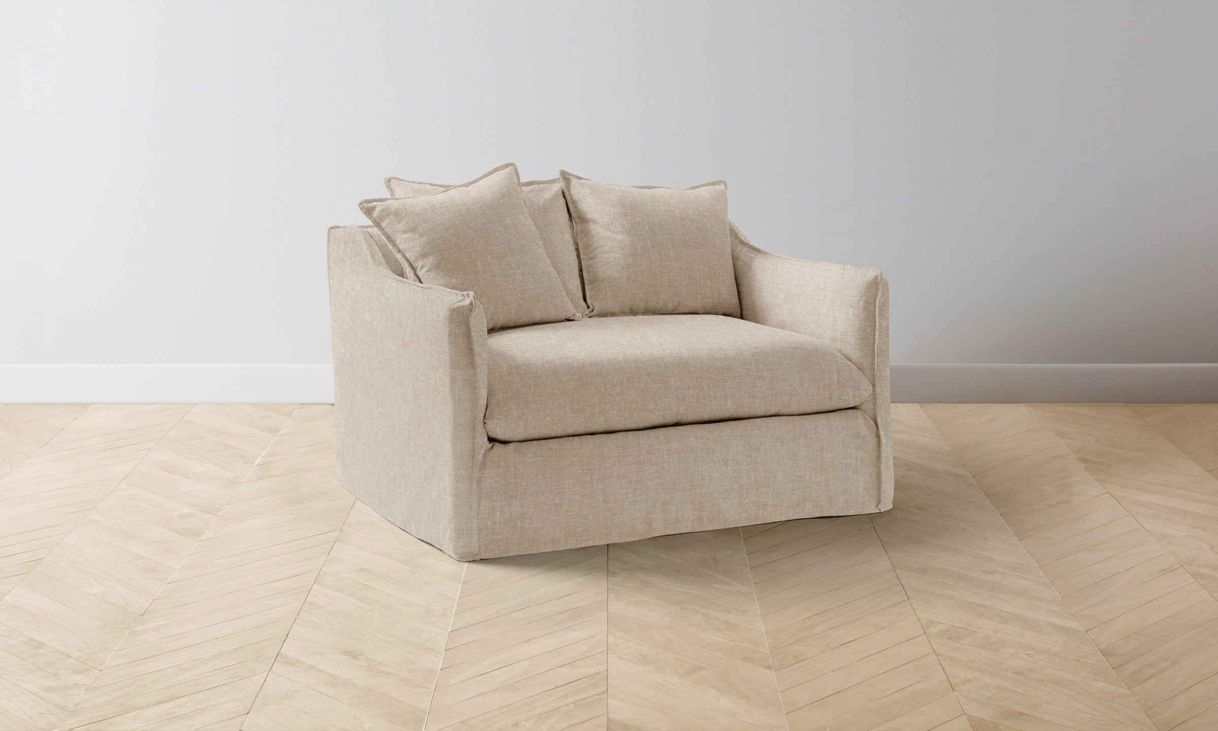 The Dune Chair-and-a-Half - Heritage Belgian Linen Husk