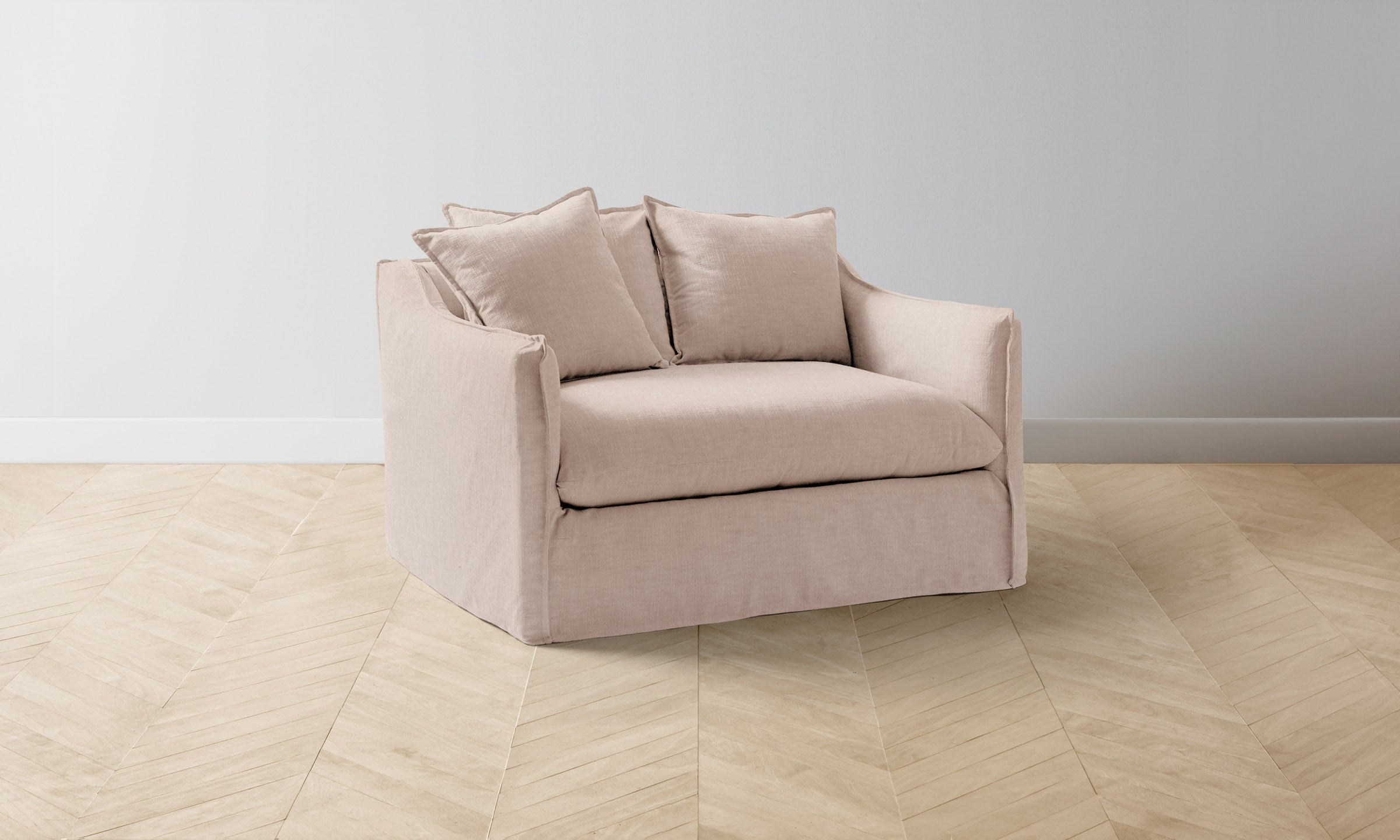 The Dune Chair-and-a-Half - Heritage Belgian Linen Petal