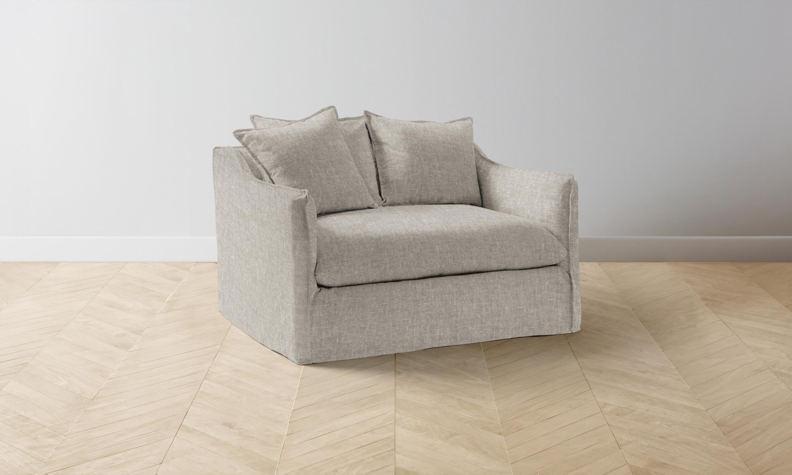 The Dune Chair-and-a-Half - Heritage Belgian Linen Agate