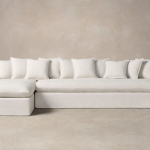The Dune Sectional - Heritage Belgian Linen Egret