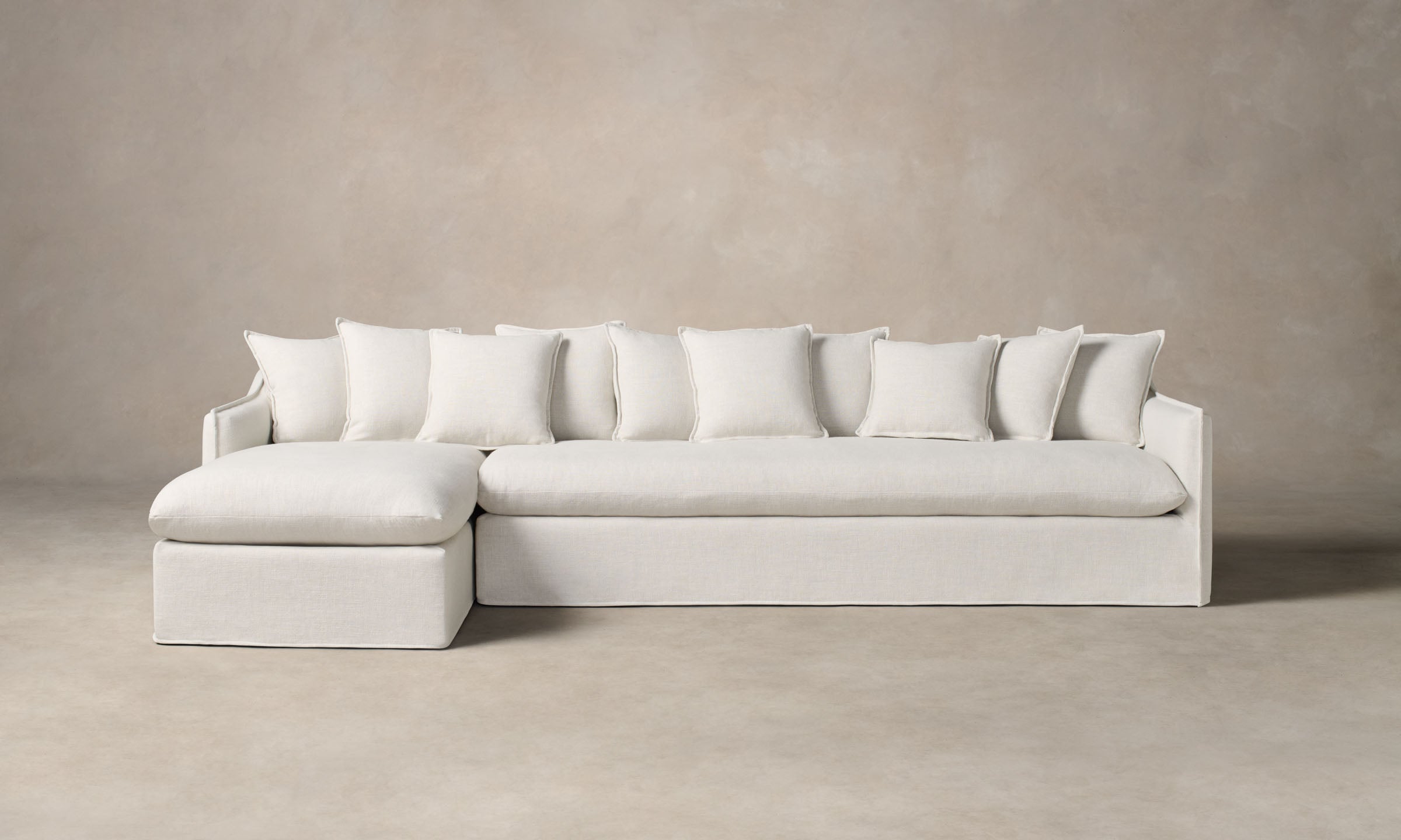 The Dune Sectional - Heritage Belgian Linen Egret