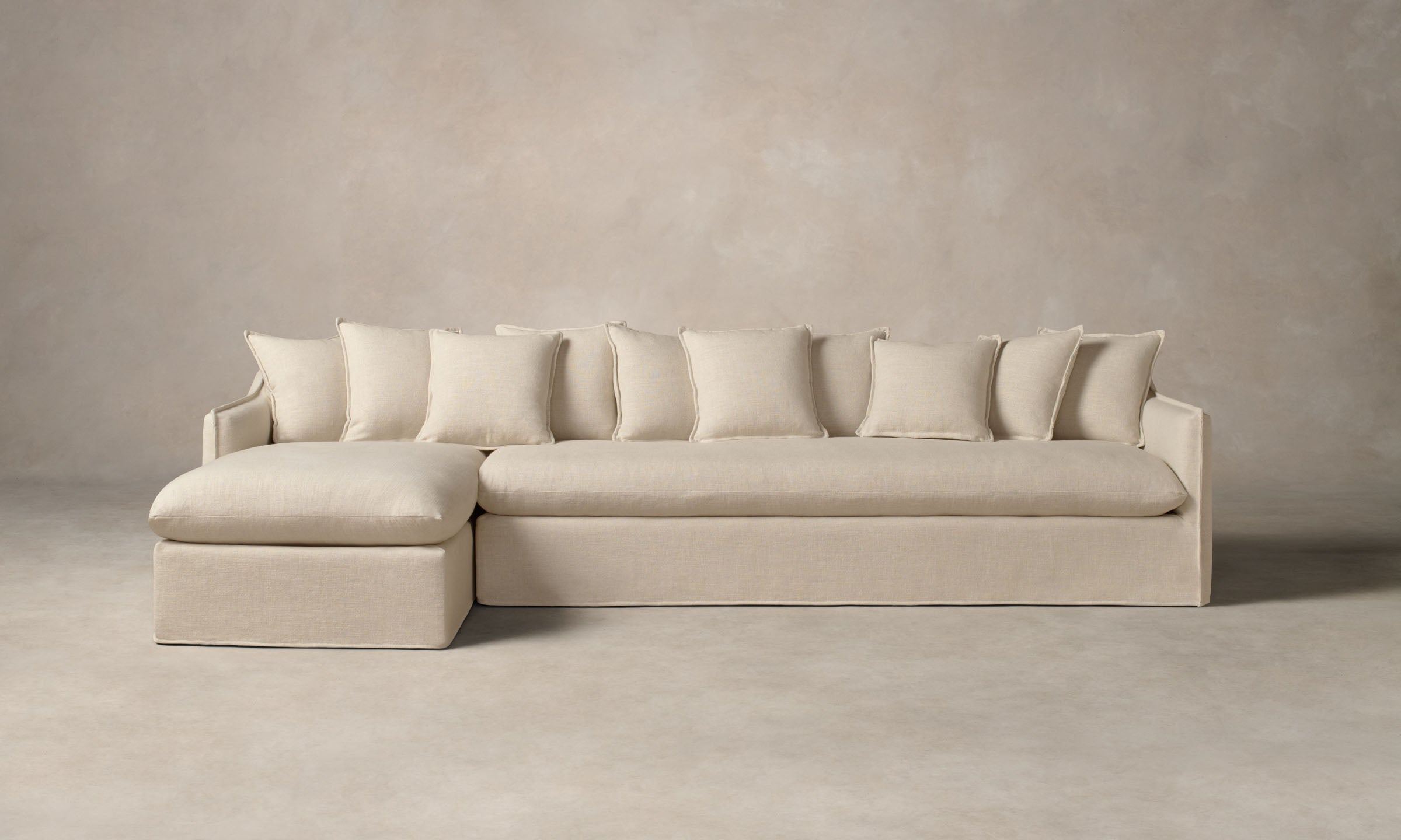 The Dune Sectional - Heritage Belgian Linen Husk
