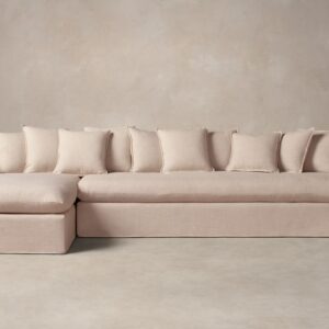 The Dune Sectional - Heritage Belgian Linen Petal
