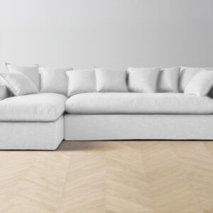 The Dune Sectional - Performance Linen Weave Pure White