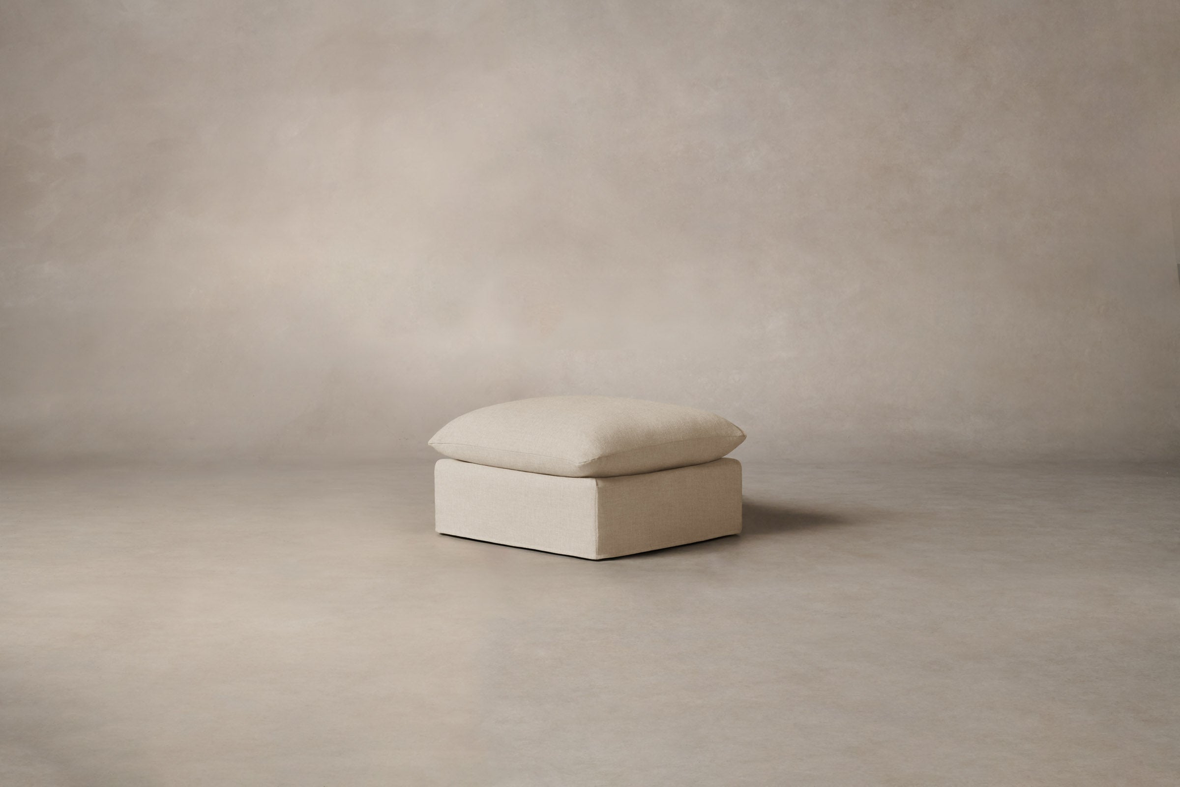 The Dune Ottoman - Heritage Belgian Linen Husk