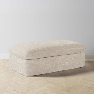 The Dune Ottoman - Performance Woven Chenille Desert