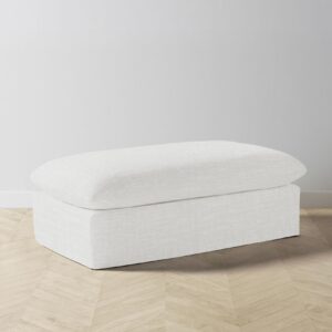 The Dune Ottoman - Performance Woven Chenille Lace