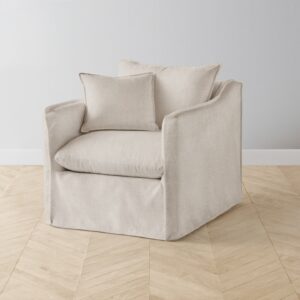 The Dune Swivel Chair - Heritage Belgian Linen Summit