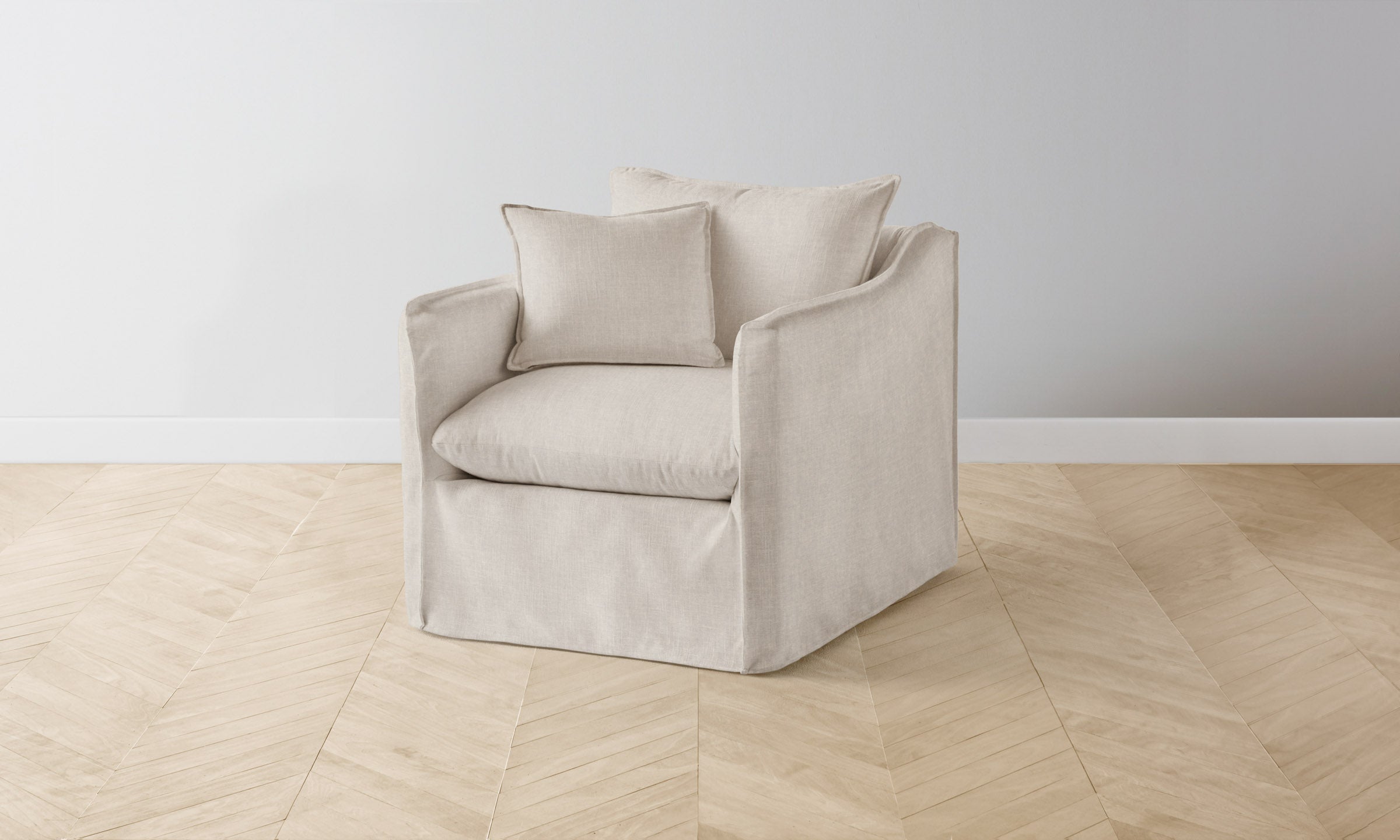 The Dune Swivel Chair - Heritage Belgian Linen Summit