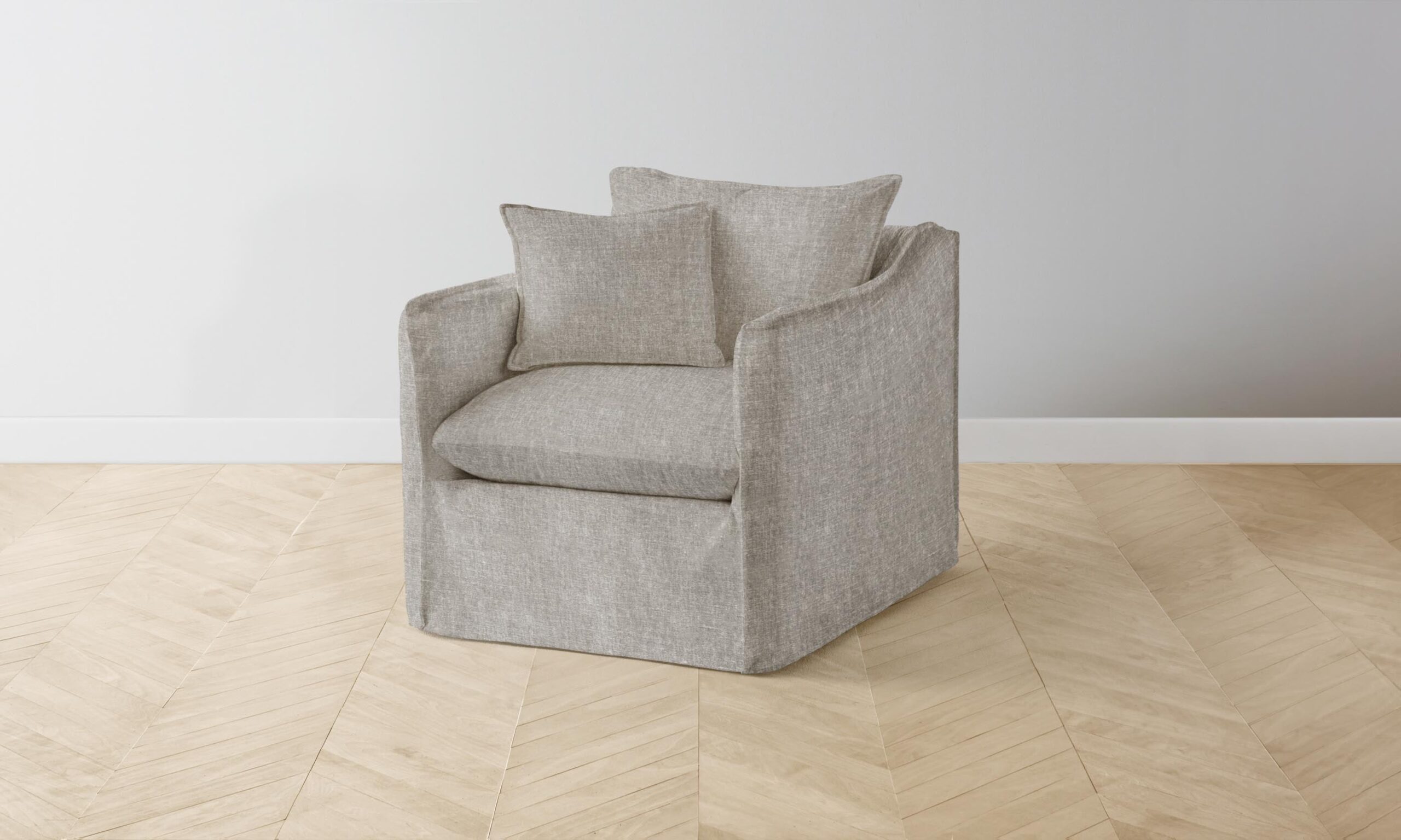 The Dune Swivel Chair - Heritage Belgian Linen Agate