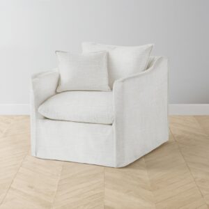 The Dune Swivel Chair - Performance Woven Chenille Lace