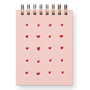 Heart Grid Mini Jotter Notebook