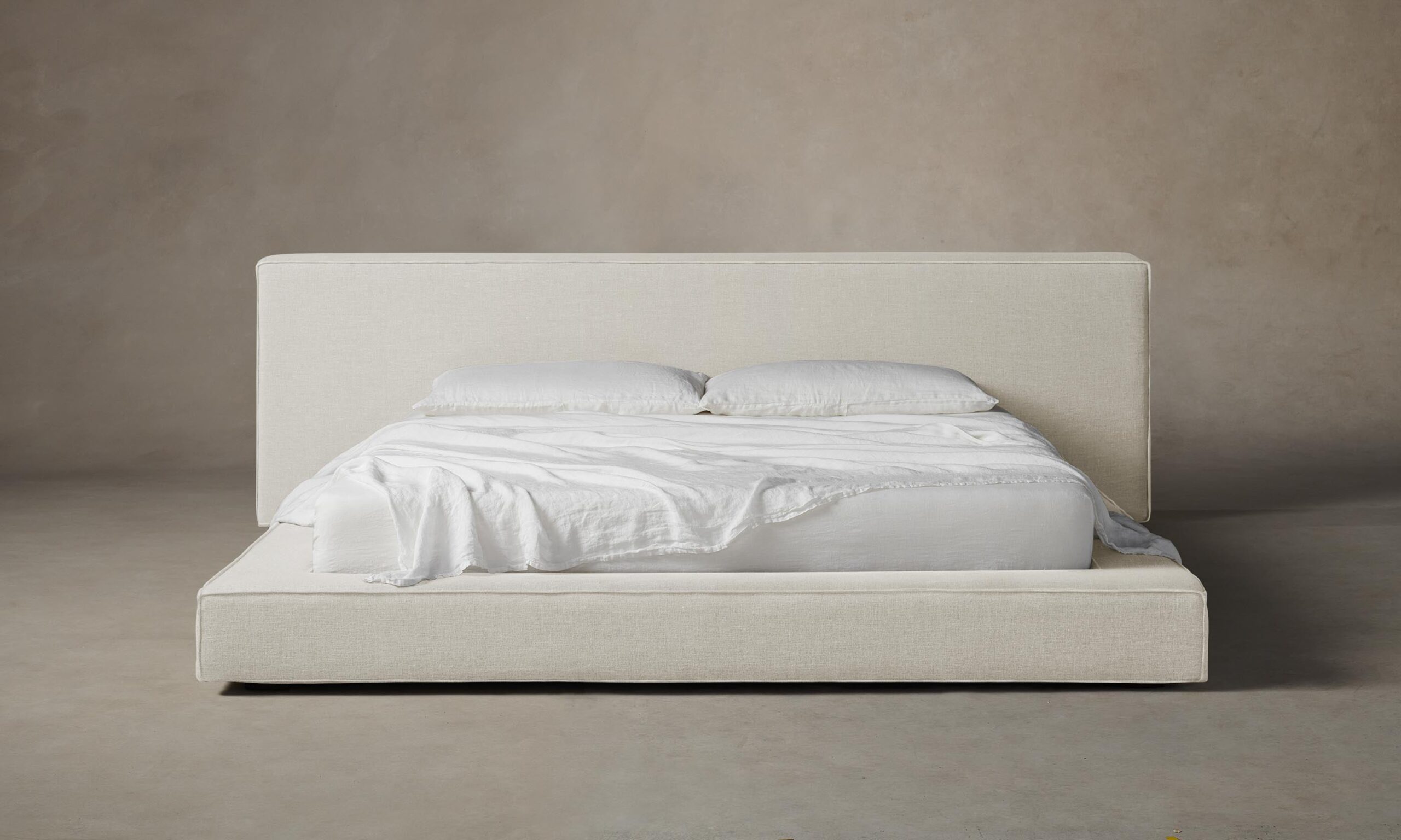 The Eldridge Bed - Heritage Belgian Linen Alder