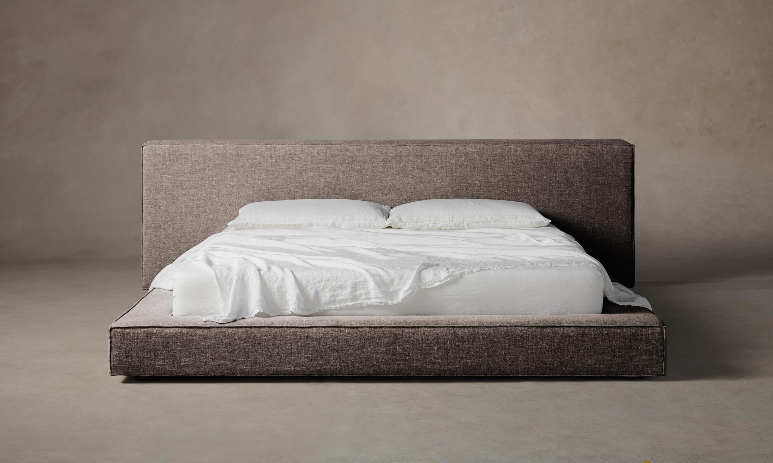 The Eldridge Bed - Heritage Belgian Linen Carob