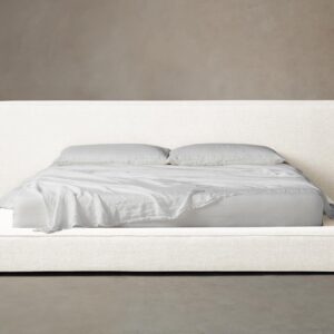 eldridge-bed_belgian-linen-egret_one-finish2.0.jpg The Eldridge Bed - Heritage Belgian Linen Egret