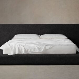 The Eldridge Bed - Italian Brushed Wool Pepper