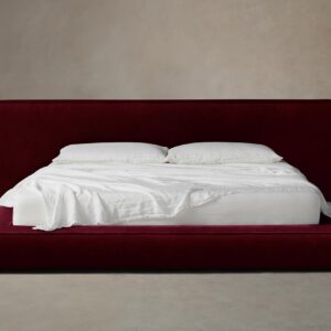 The Eldridge Bed - Mohair Crimson