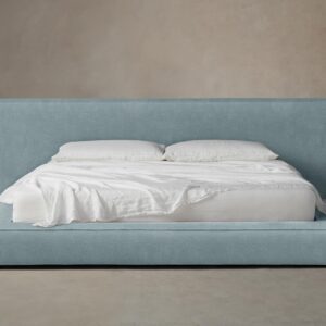 The Eldridge Bed - Mohair Slate Blue