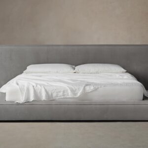 The Eldridge Bed - Nubuck Leather Asphalt