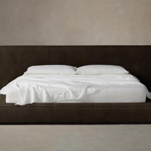 The Eldridge Bed - Nubuck Leather Espresso