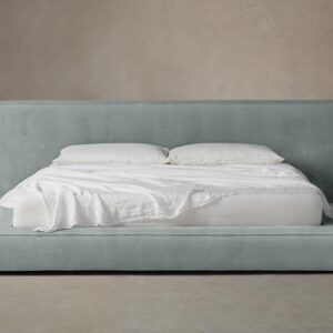 The Eldridge Bed - Nubuck Leather Tide