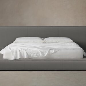 The Eldridge Bed - Pebbled Leather Ash