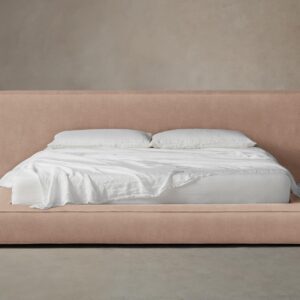 The Eldridge Bed - Performance Velvet Dusty Rose