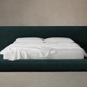 The Eldridge Bed - Performance Velvet Emerald