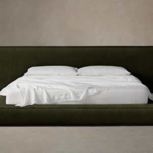 The Eldridge Bed - Performance Velvet Olive