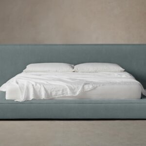 The Eldridge Bed - Performance Velvet Seafoam
