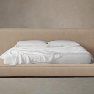 The Eldridge Bed - Performance Velvet Taupe