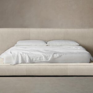 The Eldridge Bed - Tuscan Leather Bisque