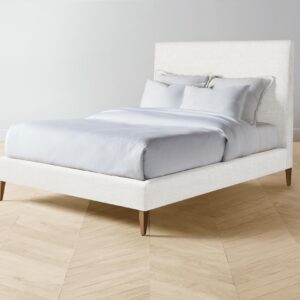 The Essex Bed - Heritage Belgian Linen Egret