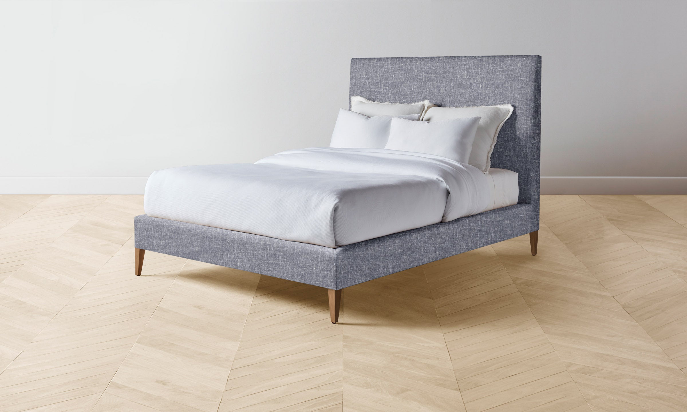 The Essex Bed - Heritage Belgian Linen Lake