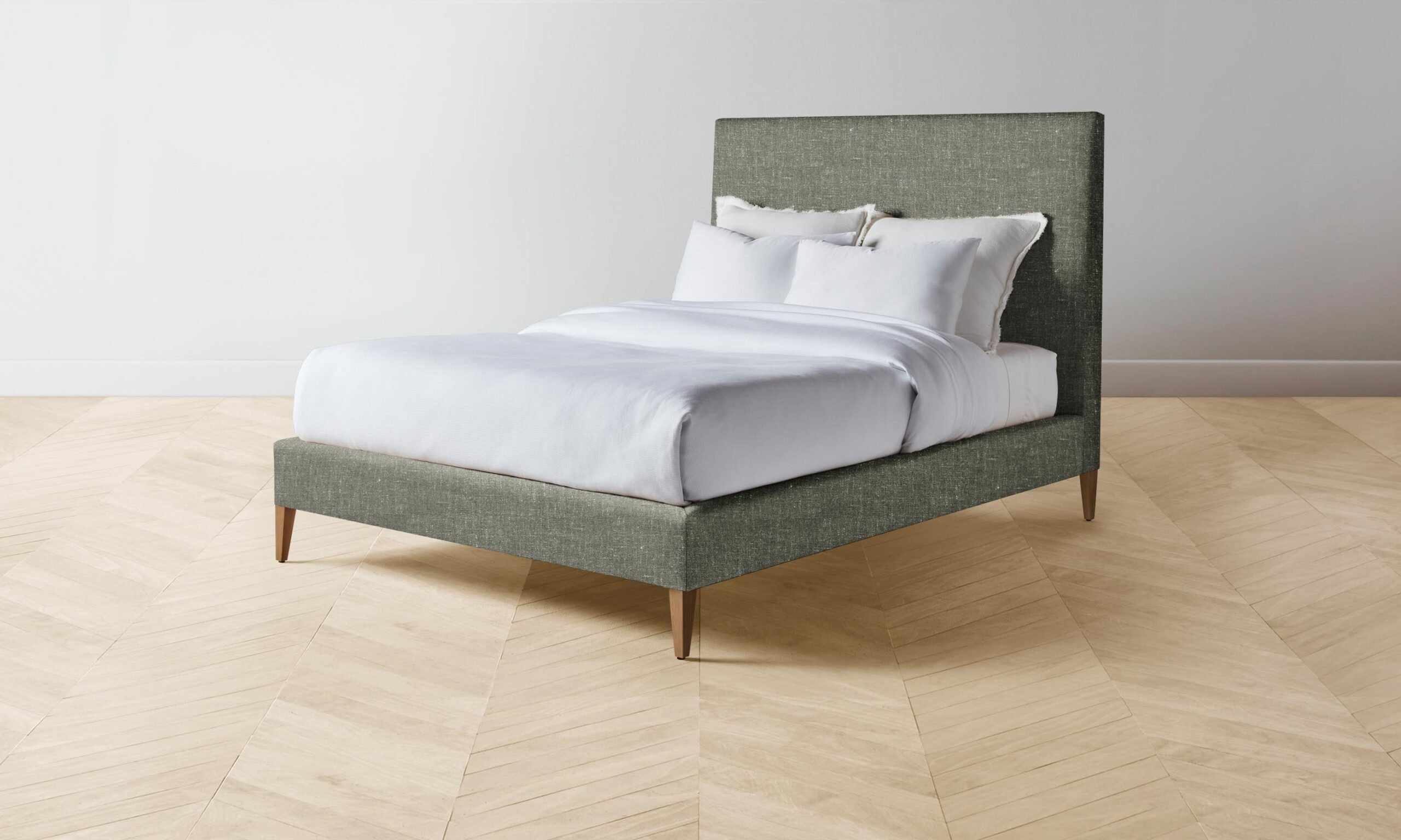 The Essex Bed - Heritage Belgian Linen Thyme