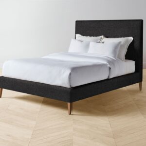 The Essex Bed - Italian Brushed Wool Pepper