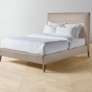 The Essex Bed - Nubuck Leather Fawn