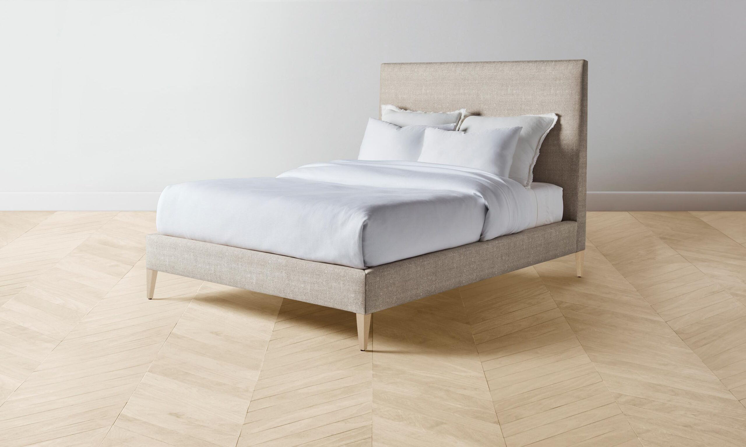 The Essex Bed - Performance Textured Linen Flax