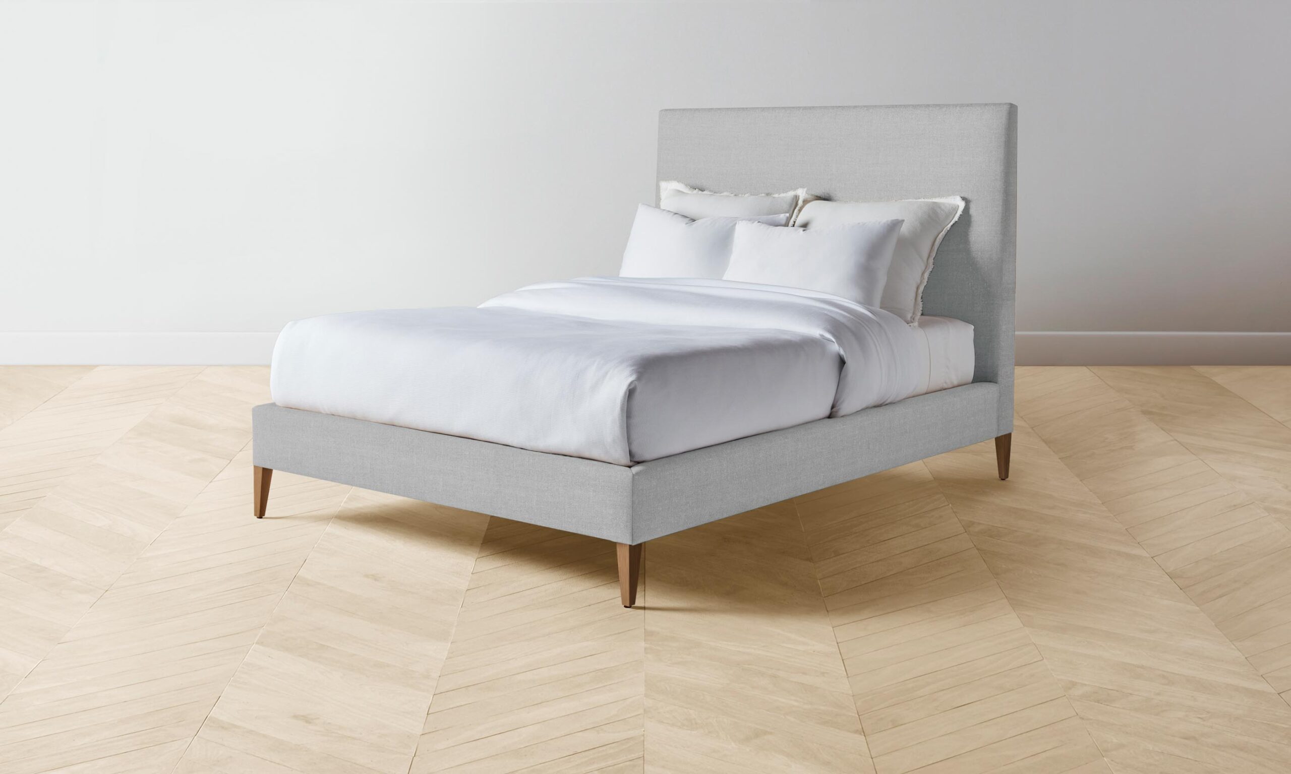 The Essex Bed - Performance Linen Weave Cloud