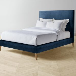 The Essex Bed - Performance Velvet Sapphire