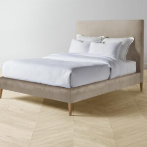The Essex Bed - Performance Velvet Taupe