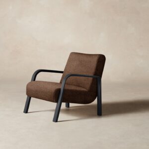 The Felix Chair - Italian Brushed Wool Cocoa