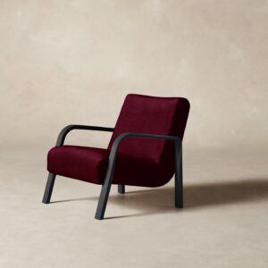 The Felix Chair - Mohair Crimson