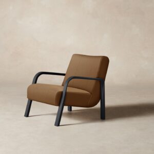 The Felix Chair - Pebbled Leather Latte