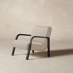 The Felix Chair - Pebbled Leather Stone
